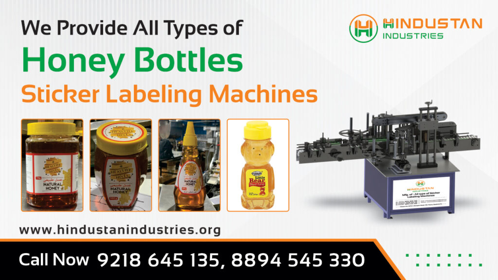 Honey Bottles Sticker Labeling Machine
