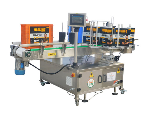 double side labeling machine for battery