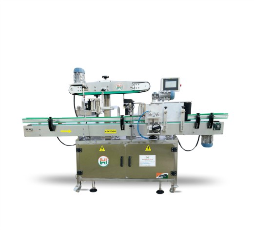 neck with round labeling machine